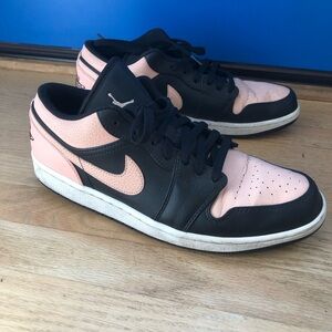 Air Jordan 1 Low 'Crimson Tint' Sneaker Men's Size 11 Black 553558-034